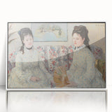 Art deco poster featuring a geometric pattern in muted gold and teal, printed on canvas, suitable for nursery wall décor.