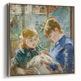 Landscape art painting of a colorful forest scene on a black background, printed on a vintage poster.