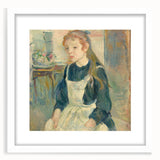 Abstract art print featuring swirling blue and gray tones on canvas, suitable for bedroom or dining room decor.