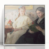 Art deco poster of a stylized peacock in bold blue and gold hues on canvas, suitable for nursery wall art.