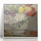 Art deco poster featuring a geometric pattern in pastel shades on canvas, suitable for nursery wall art.