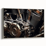 Landscape art painting depicting a serene lake scene with vibrant foliage in a vintage poster style on canvas.