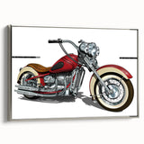 Landscape painting featuring a vintage poster style with vivid colors on black background, ideal for living room decor.