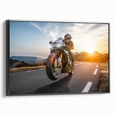 Black and white vintage poster of a serene landscape on rolled canvas, suitable for bedroom decor.