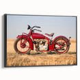Black and white vintage poster art featuring a serene landscape, ideal for bedroom wall decor.