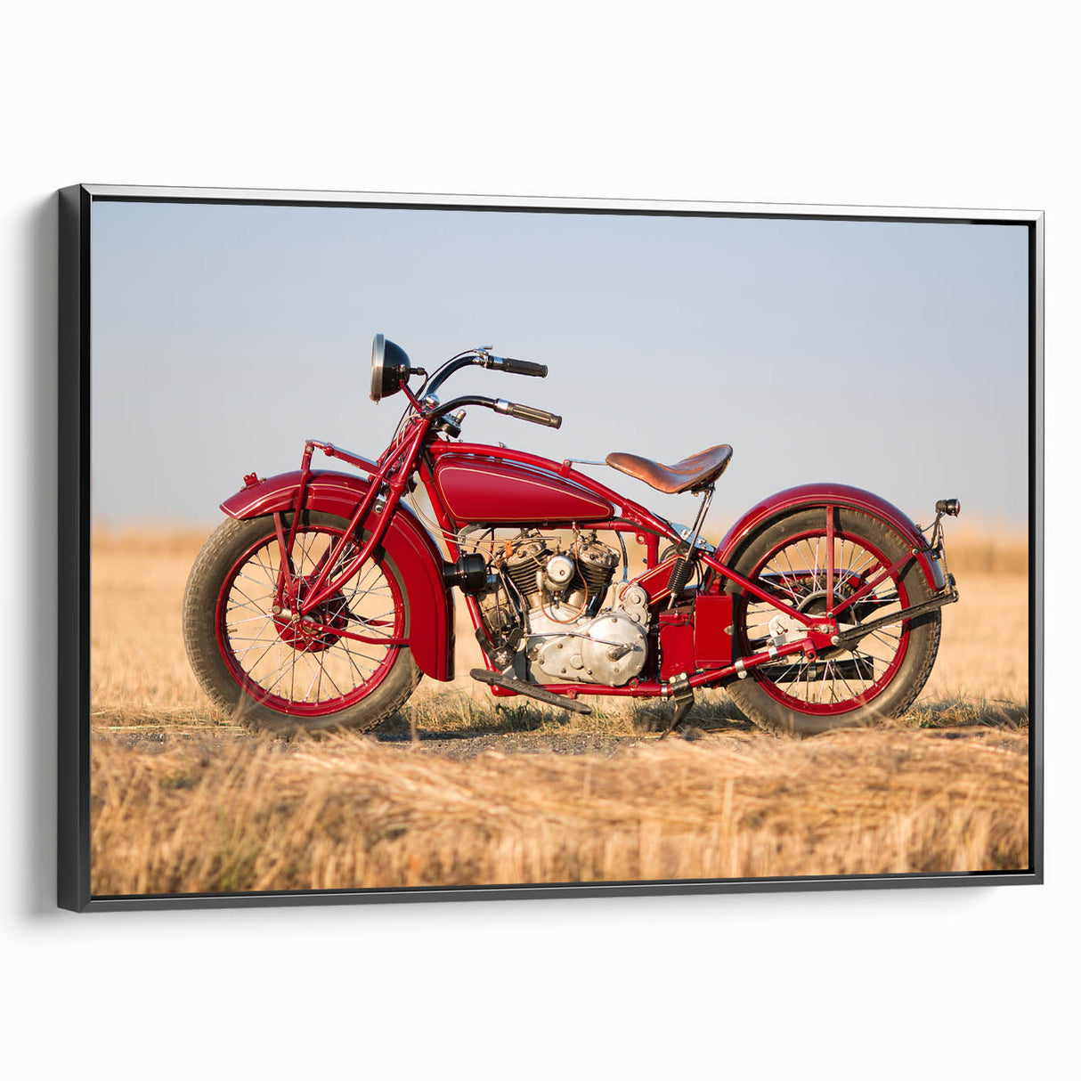Black and white vintage poster art featuring a serene landscape, ideal for bedroom wall decor.