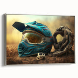 Landscape art painting of a vintage poster featuring a colorful, abstract scene on black canvas, ideal for living room decor.