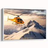 Vintage poster art featuring a large, colorful abstract design on a black background.