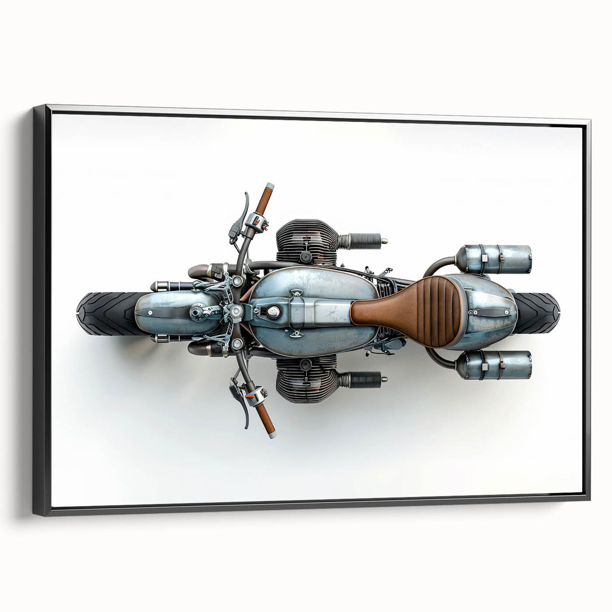 Black and white vintage poster art depicting a serene landscape, ideal for bedroom wall decor.