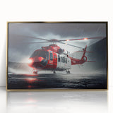 Mid-century modernist art print featuring abstract shapes in blue and orange, ideal for nursery wall decor.