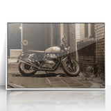 Art deco poster featuring a stylized vintage car in monochrome tones, ideal for nursery wall art or modern decor.