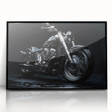 Large abstract wall art featuring swirling blue and gray tones on canvas, reflecting mid-century modernist style.