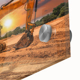 Large abstract wall art in mid-century modernist style, featuring soft, earthy tones on canvas.