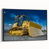 Black and white vintage poster art of a serene landscape, printed on canvas, suitable for bedroom wall placement.