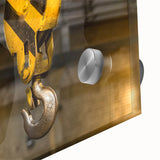 Large abstract wall art in mid-century modernist style with vibrant hues on canvas, ideal for dining room decor.