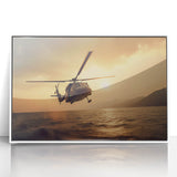 Art deco poster featuring a streamlined locomotive in vibrant red and silver tones on acrylic print.