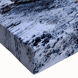 Black and white landscape art painting on canvas depicting a serene mountain scene, ideal for bedroom wall art.