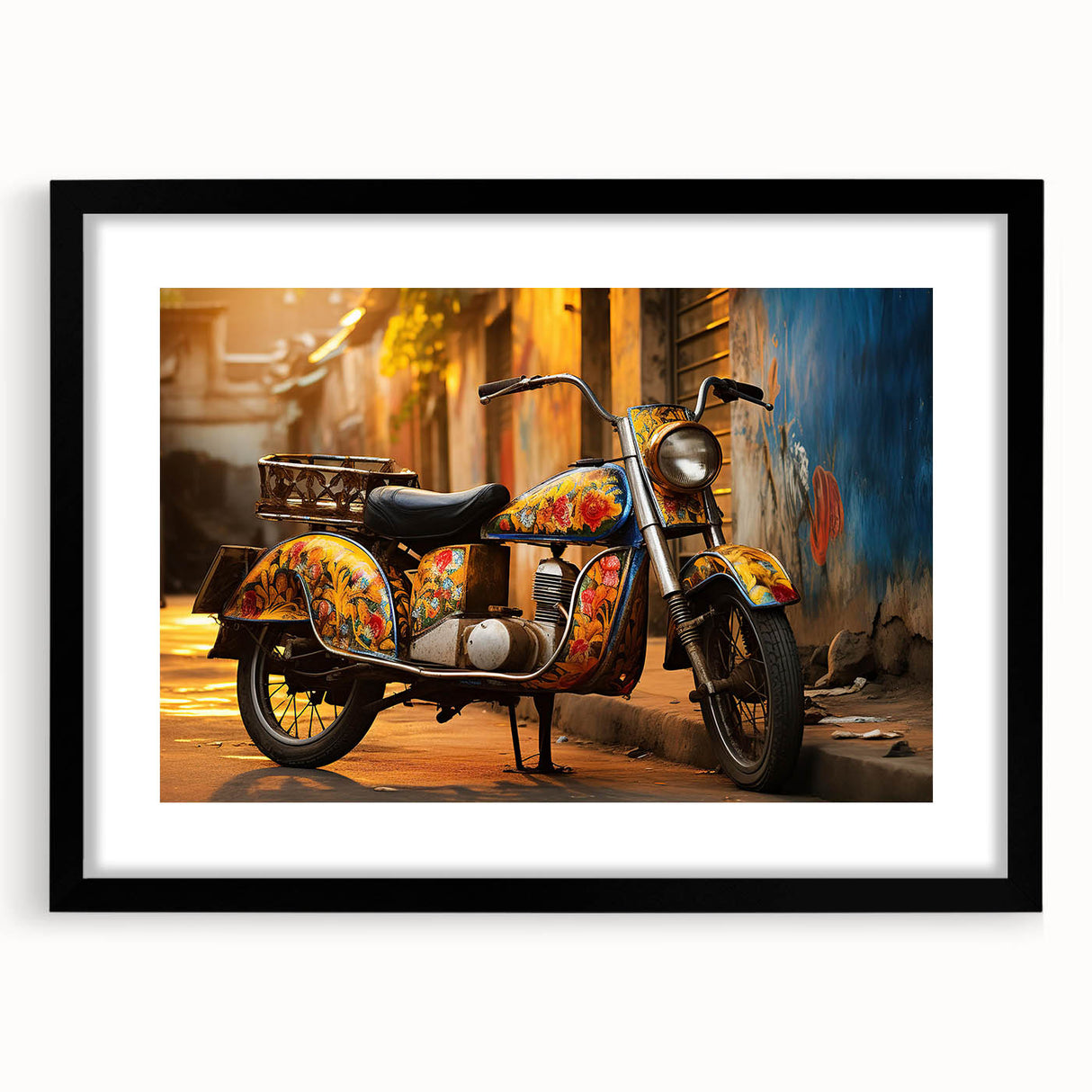 Extra large abstract art print featuring dynamic swirls in vibrant colors on canvas, suitable for living room decor.