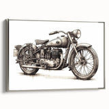 Landscape art painting on canvas featuring a vintage car in colorful hues, ideal for a modern living room.