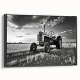 Black and white vintage poster art of a classic car, printed on canvas, suitable for bedroom wall decor.