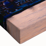 Large art black and white landscape painting on canvas, featuring serene mountains, ideal for bedroom wall decor.