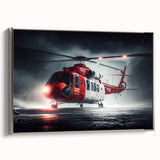 Landscape art painting featuring a colorful vintage car on a black background, ideal for adding a retro vibe to any room.