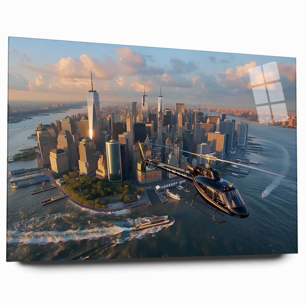 Large abstract wall art in vibrant orange and blue tones on canvas, suitable for bedroom or dining room decor.
