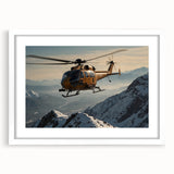 Abstract art print in vibrant orange and blue tones on canvas, suitable for dining room or bedroom decor.