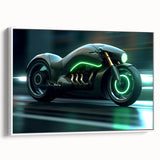 Vintage poster art of a classic car in vibrant colors on a black background, ideal for living room decor.