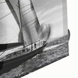 Large abstract wall art in mid-century modernist style, featuring vibrant orange and blue tones on canvas.