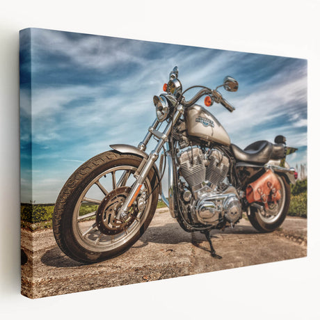 Large acrylic print of a vintage car in muted gray tones, ideal for kitchen wall art.