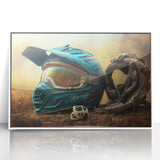 Art deco poster featuring a stylized vintage car in muted gold and black tones on canvas, suitable for nursery wall decor.