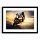 Extra large abstract art print featuring vibrant, textured strokes of blue, red, and yellow on canvas.