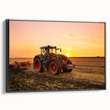 Black and white vintage poster art depicting a tranquil landscape, printed on framed canvas, suitable for bedroom ambiance.