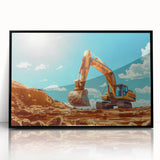 Large abstract wall art featuring swirling blue and gray tones on canvas, ideal for modern art wall decor in a living room.