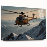 Large abstract wall art in swirling blue and gray tones, ideal for modern bedroom or dining room decor.