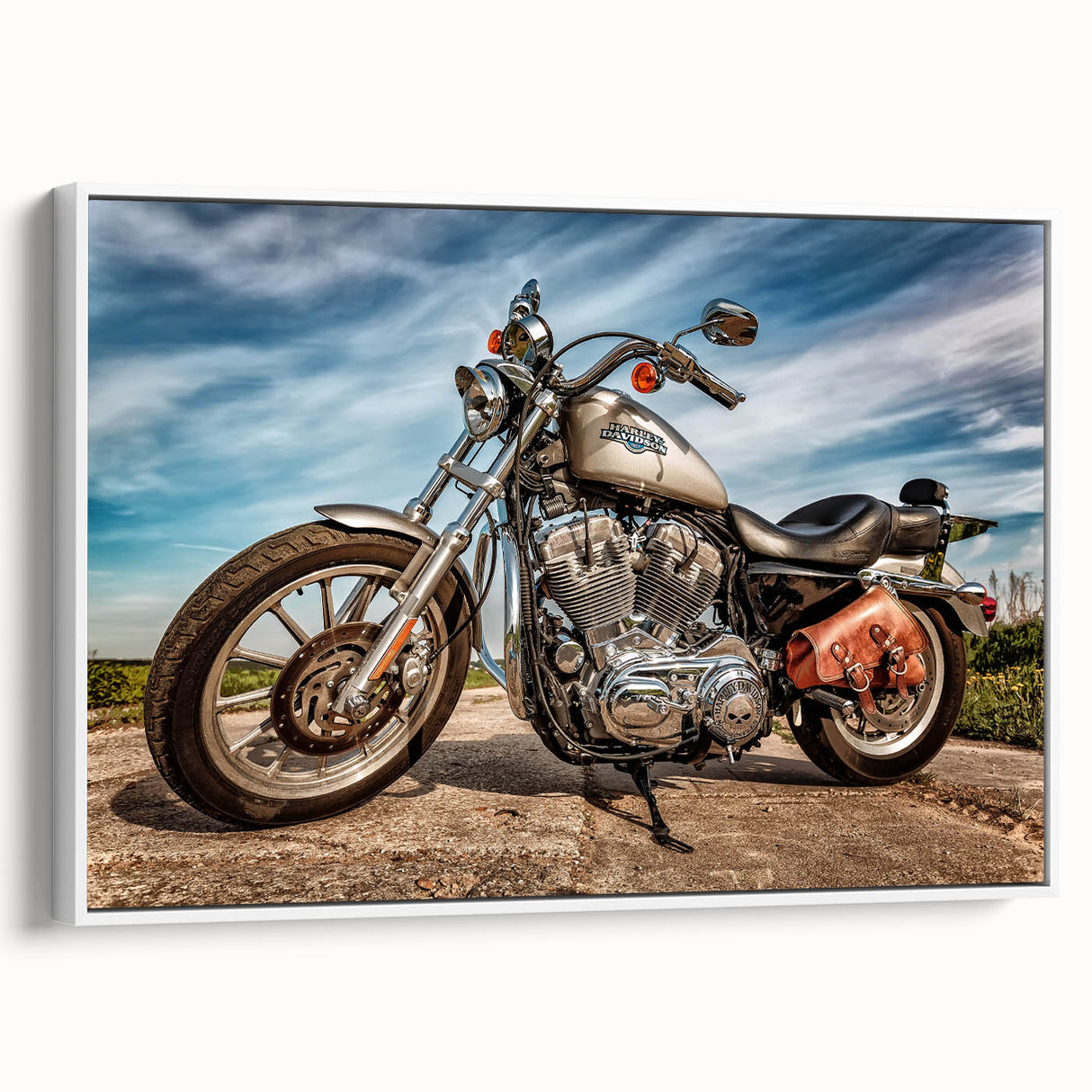Art deco poster of stylized vehicles in muted blue and gray tones, perfect for nursery wall art.