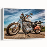 Art deco poster of stylized vehicles in muted blue and gray tones, perfect for nursery wall art.