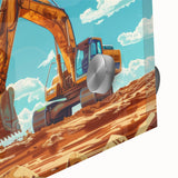 Large abstract wall art in mid-century modernist style, featuring muted earth tones on canvas, ideal for dining room decor.