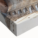 Large art featuring a black and white landscape painting on canvas, ideal for bedroom wall decor.