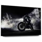 Large abstract wall art in blue and gray tones on canvas, suitable for bedroom or dining room decor.