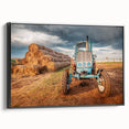 Black and white vintage poster art featuring a classic landscape scene, ideal for bedroom wall decor.