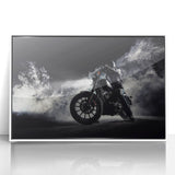 Art deco poster featuring a stylized vintage car in muted gold and black tones, ideal for nursery wall art.