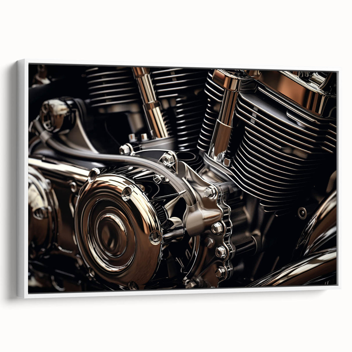 Vintage poster art featuring a colorful, abstract design on a black background.