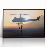 Large abstract wall art in vibrant orange and blue tones on canvas, featuring mid-century modernist designs.