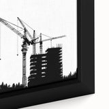 Extra large black wall art featuring a textured abstract design with colorful accents, ideal for living room decor.