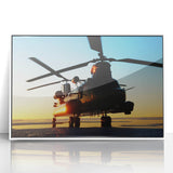 Art deco poster featuring a stylized vintage car in bold black and gold tones on canvas.