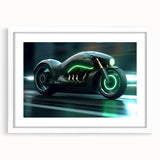 Abstract art print featuring swirling blue and gray tones on canvas, suitable for dining room or bedroom decor.