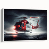 Landscape art painting of a vintage car in colorful hues on a black background, printed on canvas, suitable for office decor.