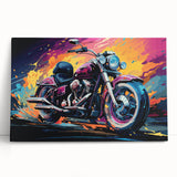 Black and white photo of a vintage car on rolled canvas, ideal for kitchen wall art or bedroom decor.